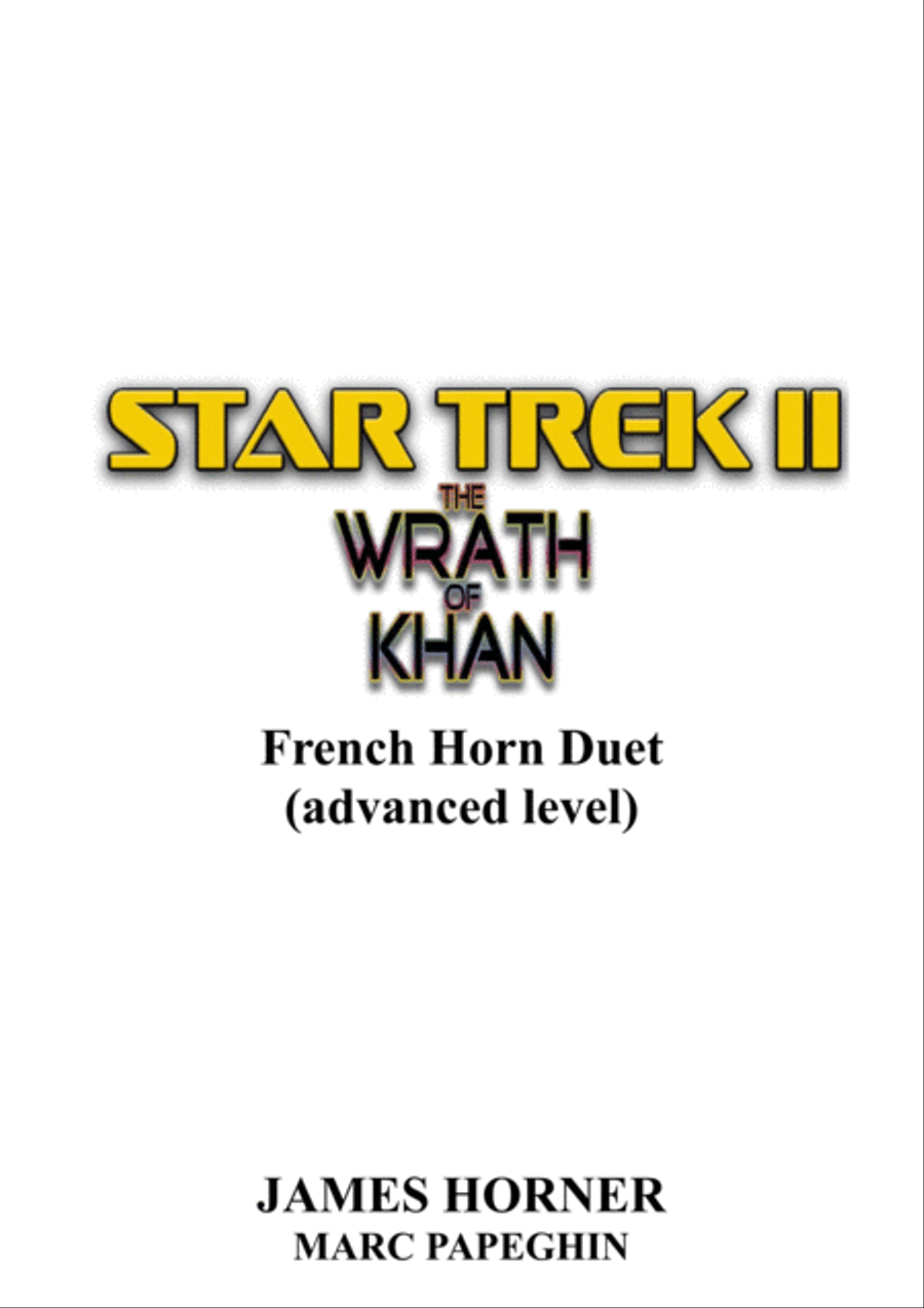 Star Trek(r) II - The Wrath Of Khan Brass Duet scores gallery preview page 1