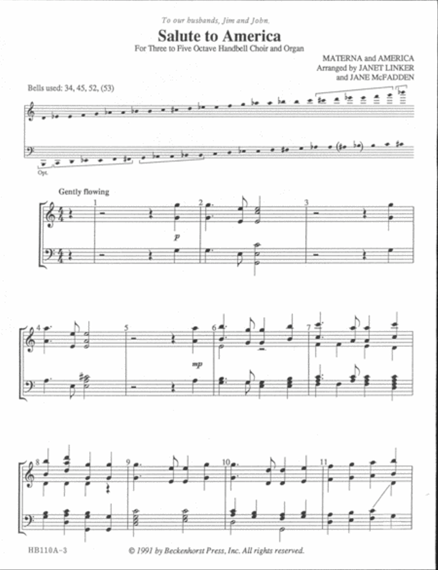 Salute to America - handbell part 5-Octaves scores gallery preview page 6