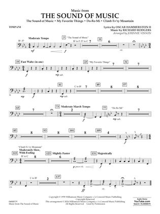 Music from The Sound Of Music (arr. Vinson) - Timpani