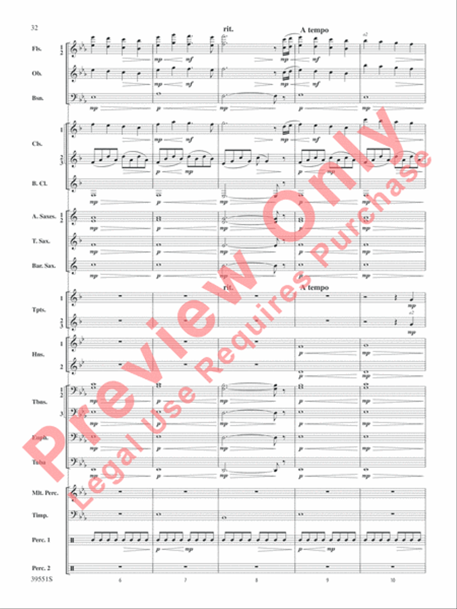 The Hobbit: An Unexpected Journey, Suite from Concert Band scores gallery preview page 33