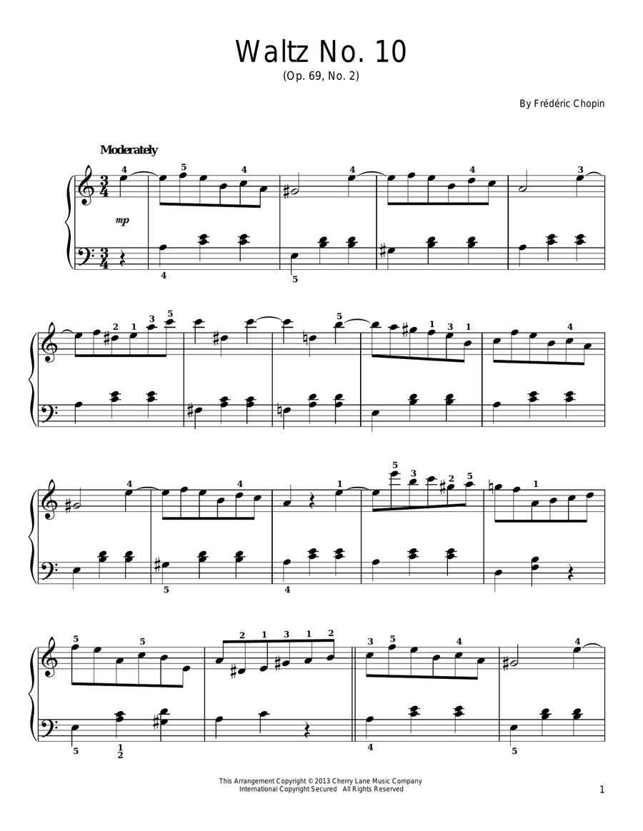 Waltz No. 10, Op. 69, No. 2
