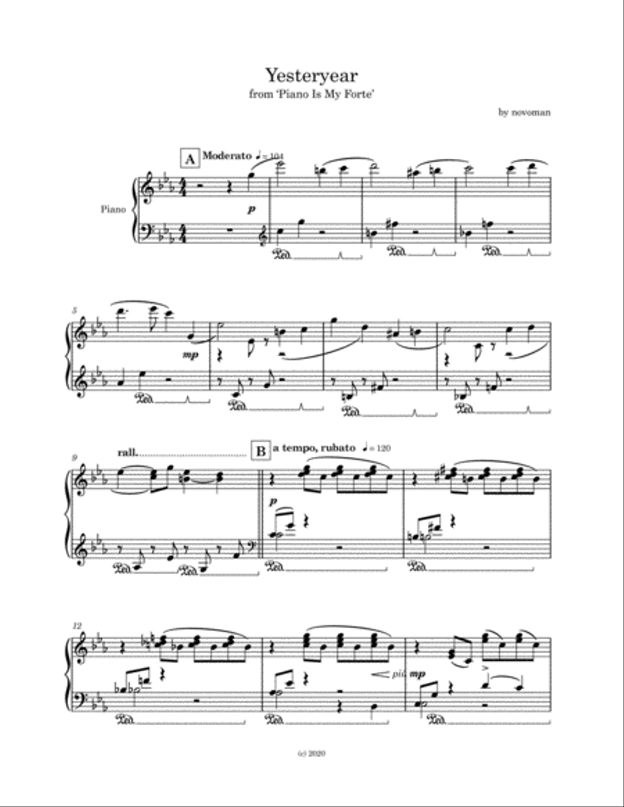 Yesteryear Yesteryear Piano Solo scores gallery preview page 2