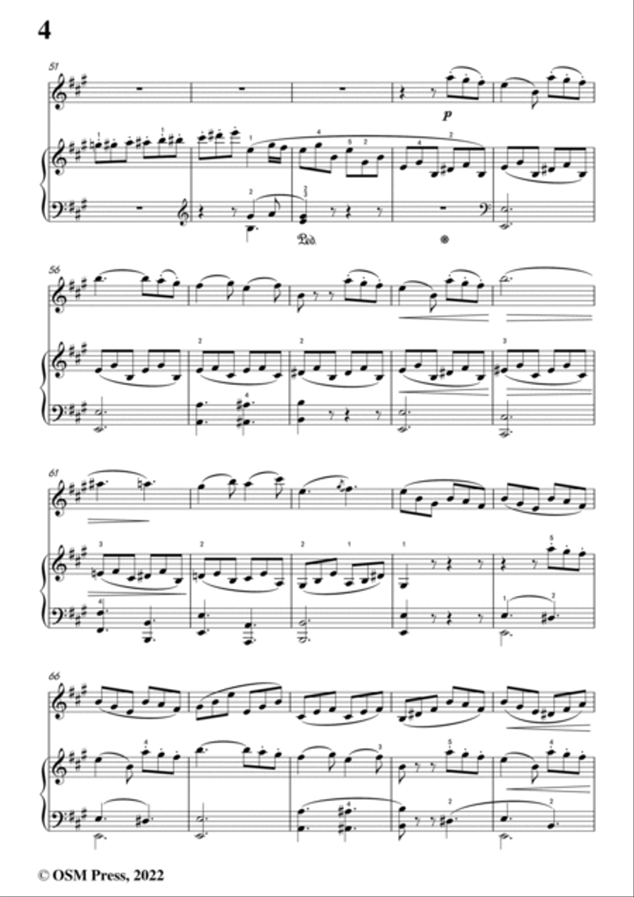 Mozart-Violin Sonata No.35,in A Major,K.526,for Violin&Piano Violin Solo scores gallery preview page 6