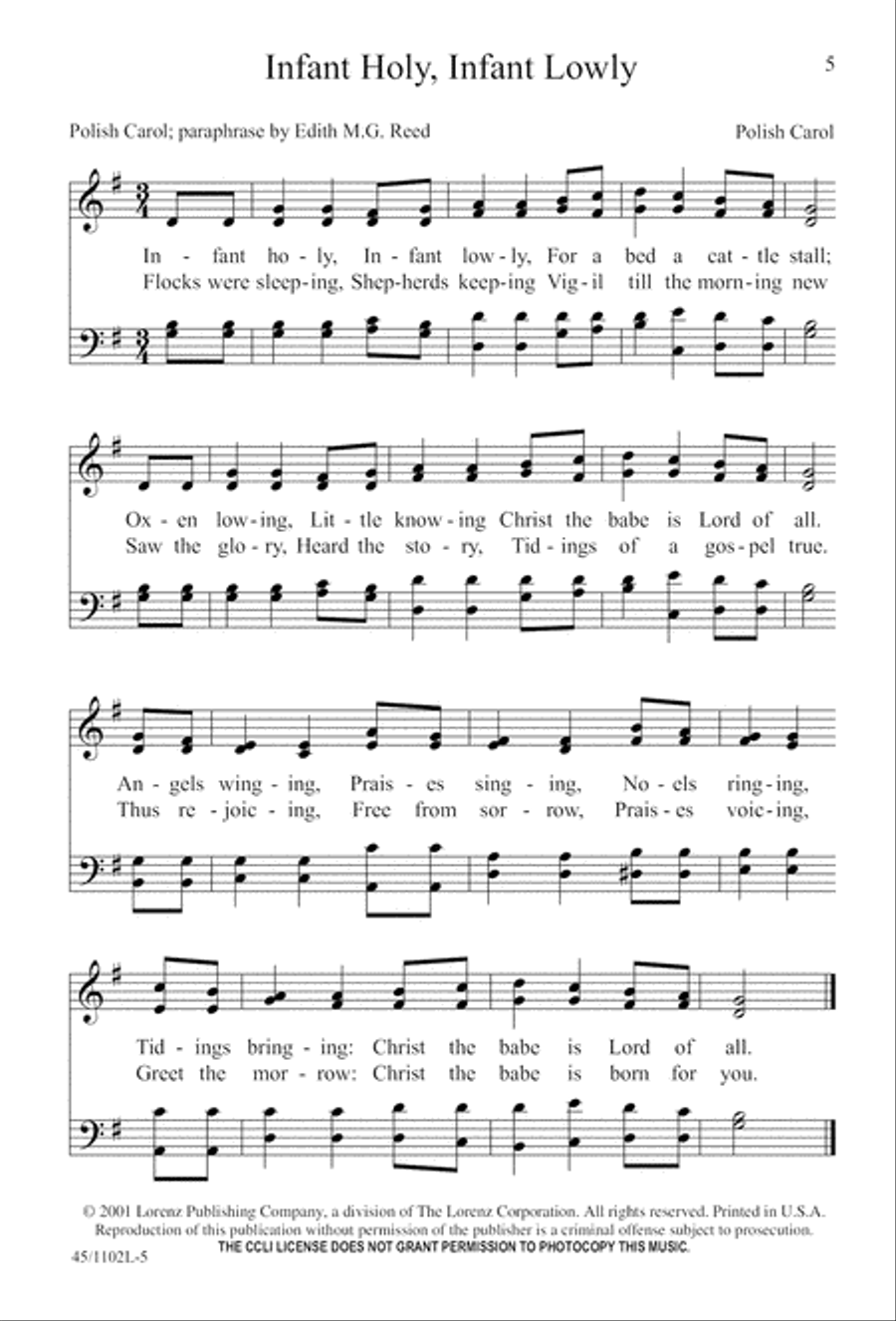 Let's Go Caroling 4-Part scores gallery preview page 5