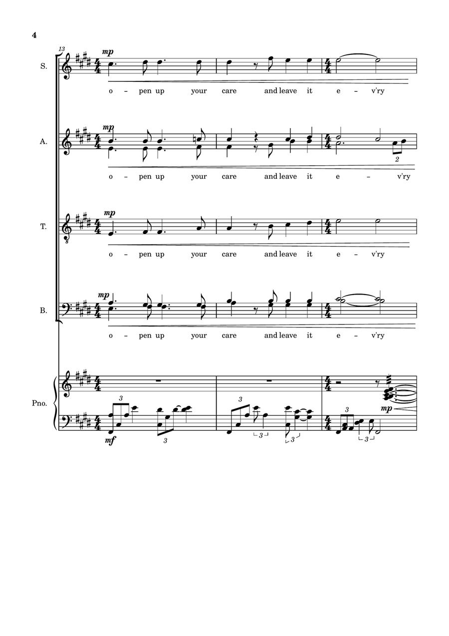 Sky Above 4-Part scores gallery preview page 4
