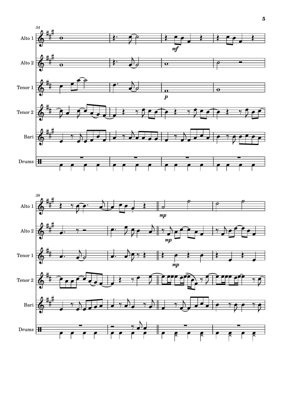 Flowers Tenor Saxophone scores gallery preview page 5