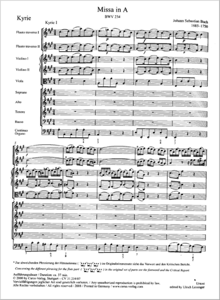 Mass in A major 4-Part scores gallery preview page 2