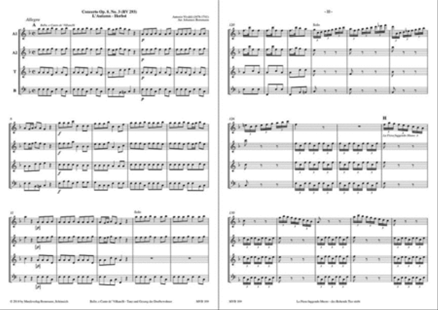 Concerto Op. 8, 3 Herbst 4-Part scores gallery preview page 2