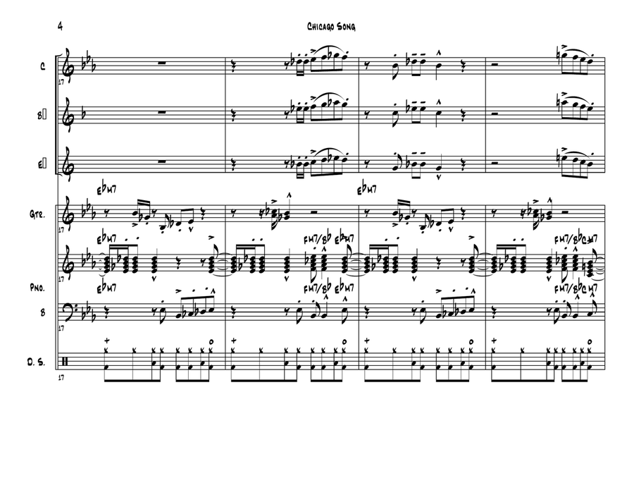 Chicago Song Jazz Ensemble scores gallery preview page 5