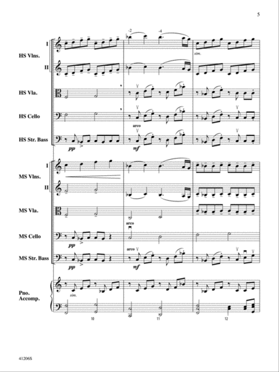 Newtown Peace Anthem: Score String Orchestra scores gallery preview page 5