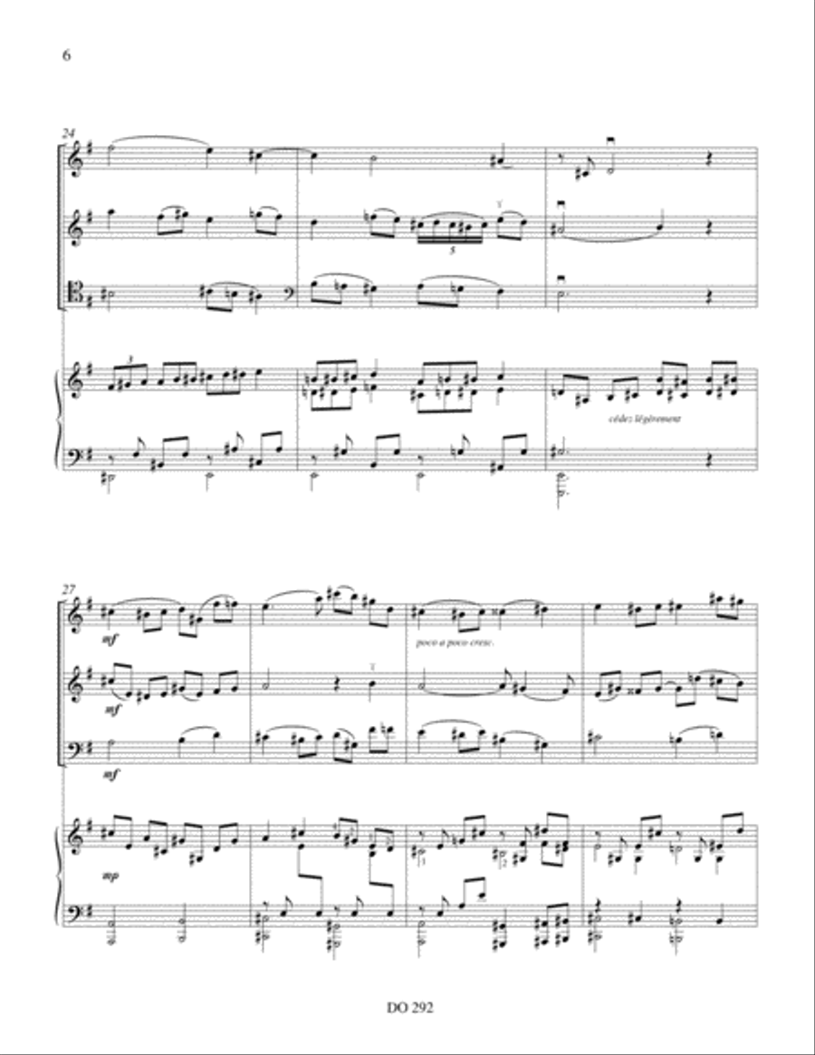 Quatuor (vln / vla / cello / pno) Cello scores gallery preview page 6