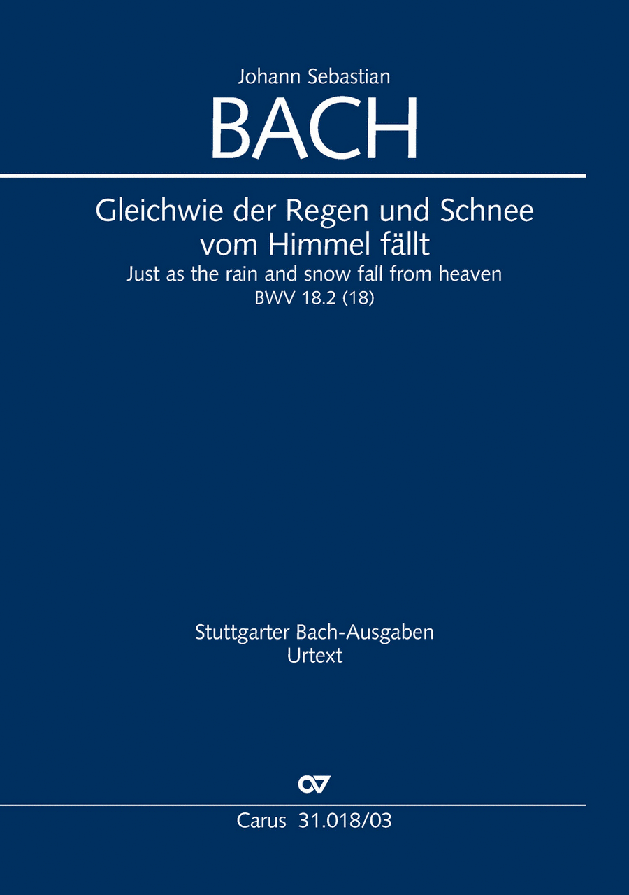 Just as the rain and snow fall from heaven (Gleichwie der Regen und Schnee vom Himmel fallt) STB scores gallery preview page 1