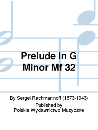 Book cover for Prelude In G Minor Mf 32