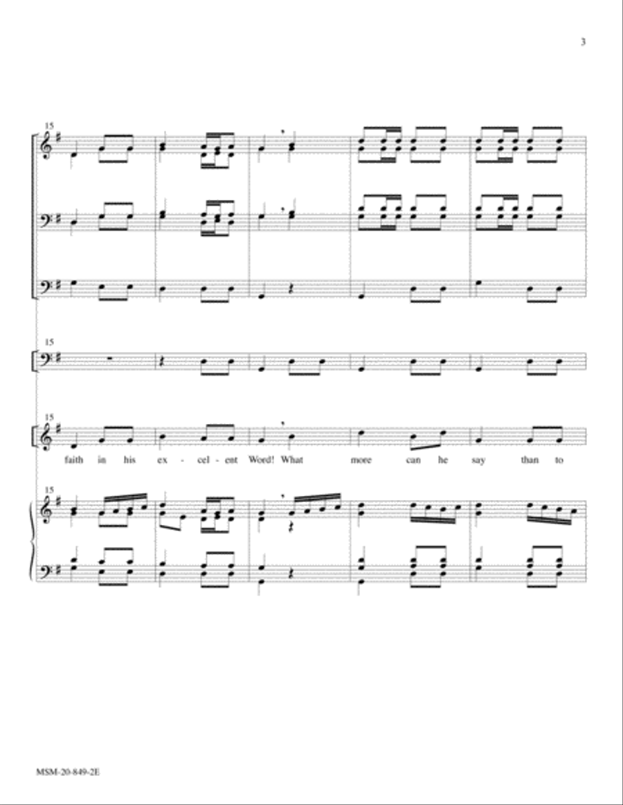 How Firm a Foundation (Foundation) 4-Part scores gallery preview page 3