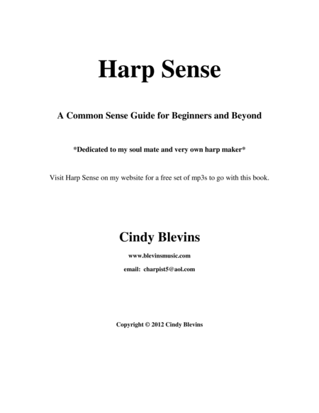 Harp Sense, A Common Sense Guide For Beginners And Beyond
