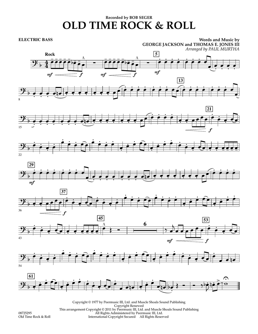 Old Time Rock & Roll - Electric Bass