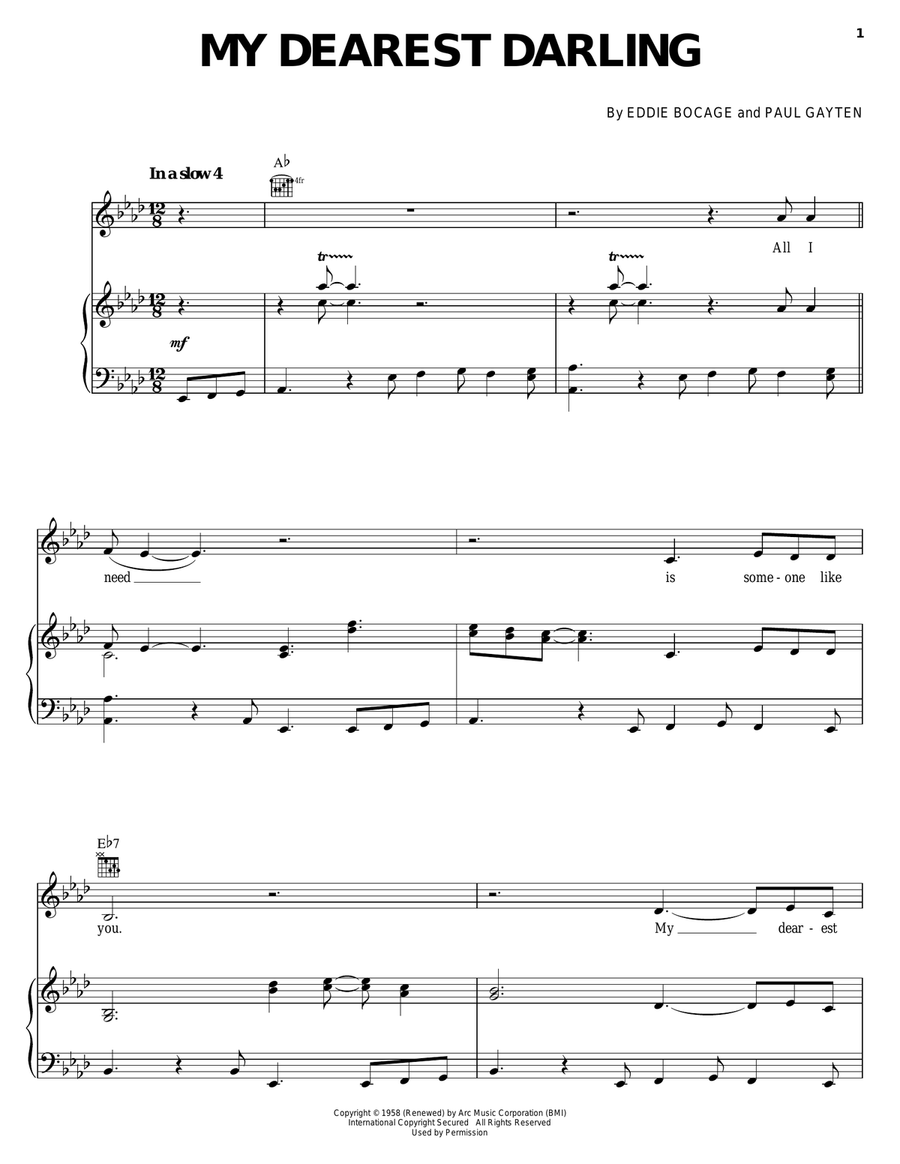 My Dearest Darling Acoustic Guitar scores gallery preview page 1