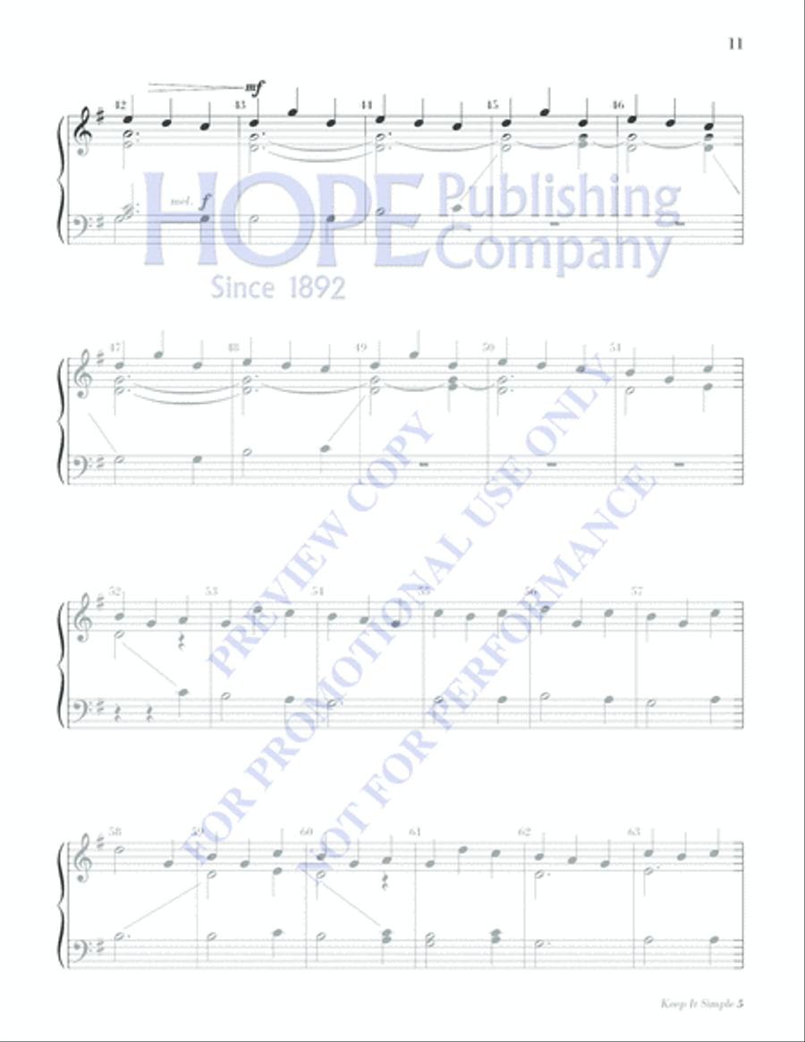 Keep It Simple 5 (Christmas Sacred and Secular) 2-Octaves scores gallery preview page 13