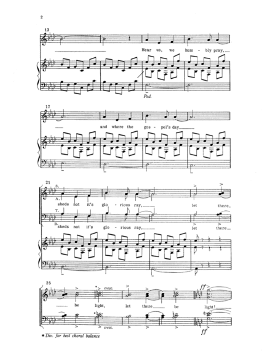 Let There Be Light! Let There Be Light! 4-Part scores gallery preview page 2