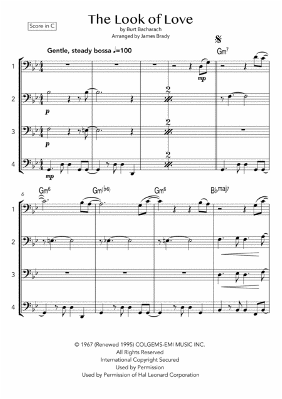 The Look Of Love Brass Ensemble scores gallery preview page 2