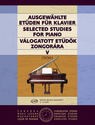 Book cover for Ausgewählte Etüden V für Klavier