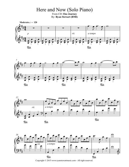 Here and Now (Solo Piano) Piano Solo - Digital Sheet Music