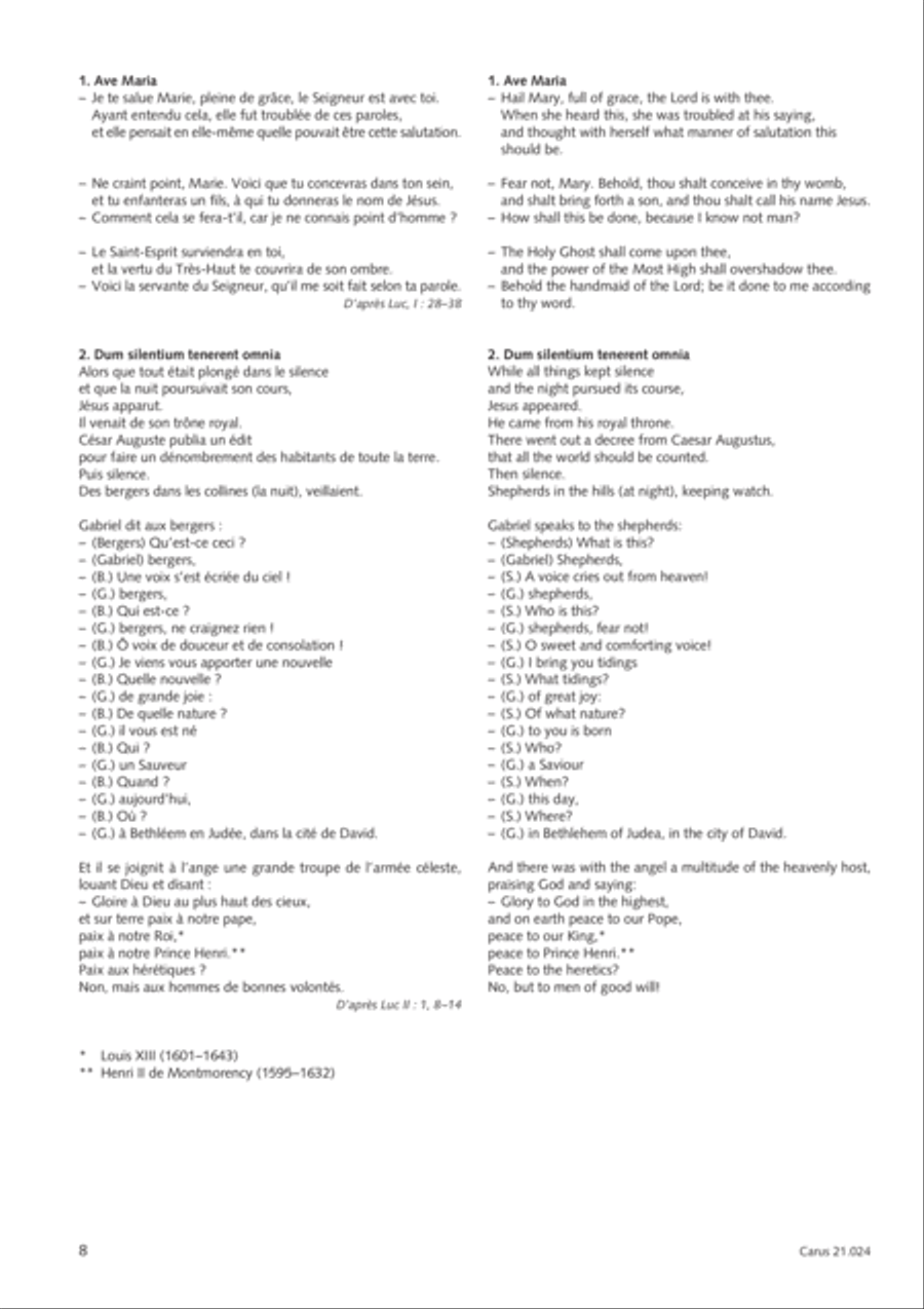 Four Christmas motets (Vier Motetten fur die Weihnachtszeit) Score scores gallery preview page 9