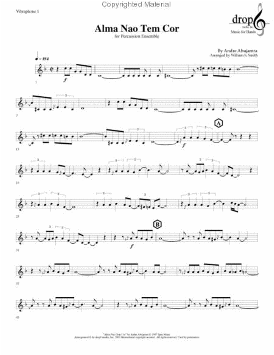 Alma Nao Tem Cor Percussion Ensemble scores gallery preview page 4