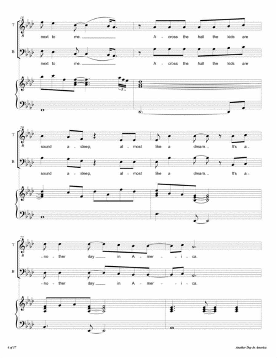 Another Day In America Another Day In America 4-Part scores gallery preview page 5