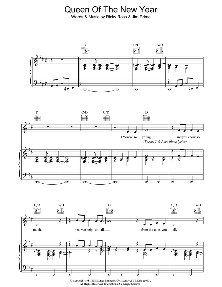 Queen Of The New Year Acoustic Guitar scores gallery preview page 1