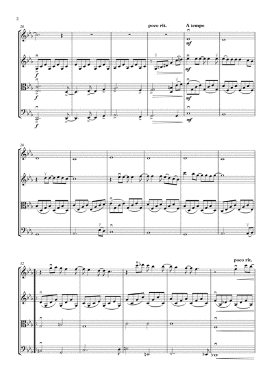 Promise Me String Quartet scores gallery preview page 6