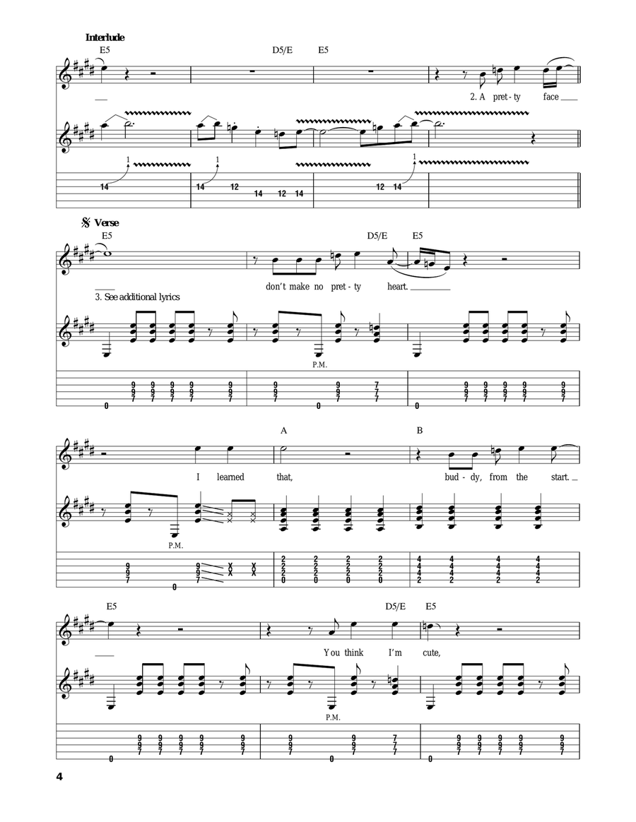 Bad Case Of Loving You Acoustic Guitar scores gallery preview page 4