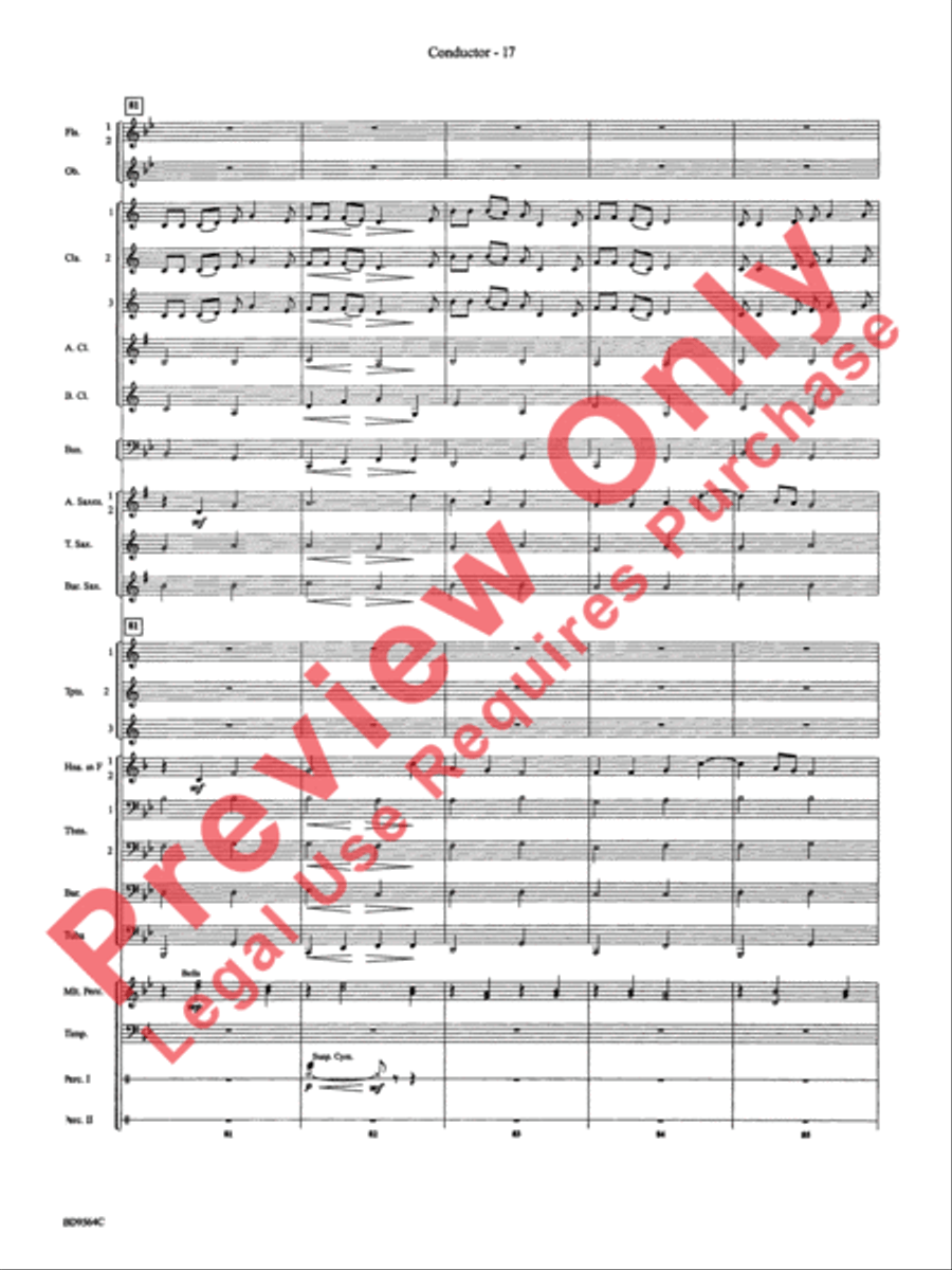 Where the Black Hawk Soars Concert Band scores gallery preview page 20