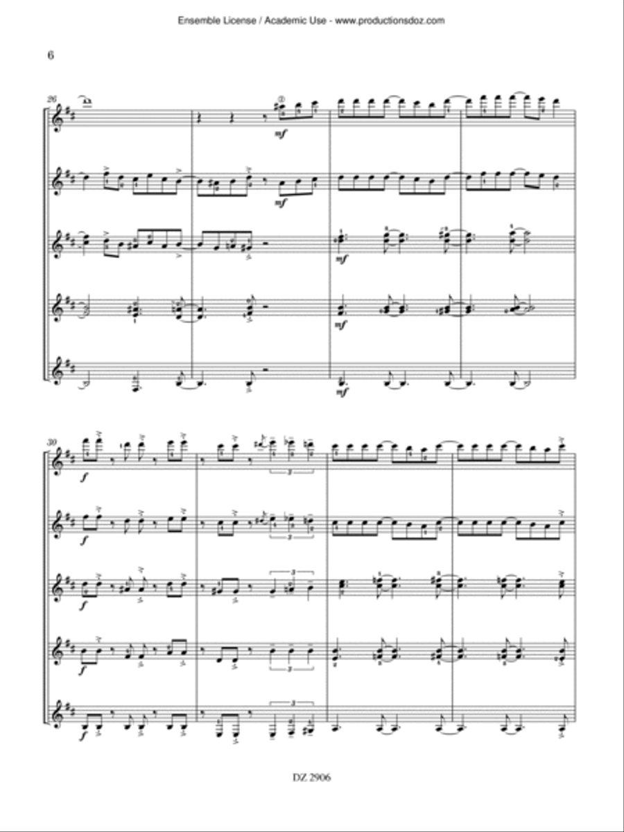 La valse sans fin Guitar Ensemble scores gallery preview page 6