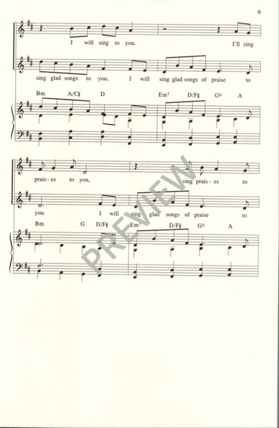 In the Morning I Will Sing Unison Choir scores gallery preview page 11