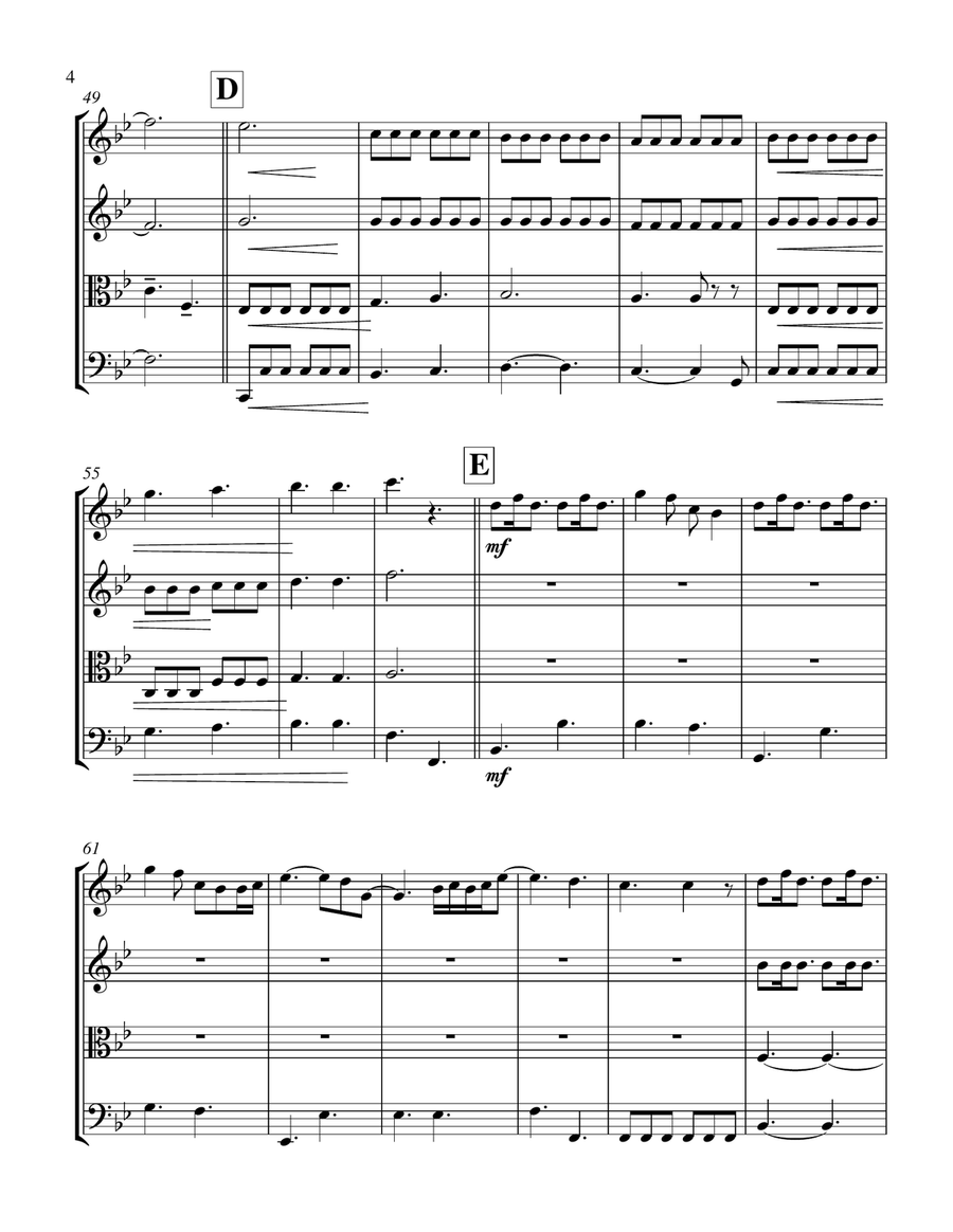 A Thousand Years String Quartet scores gallery preview page 4