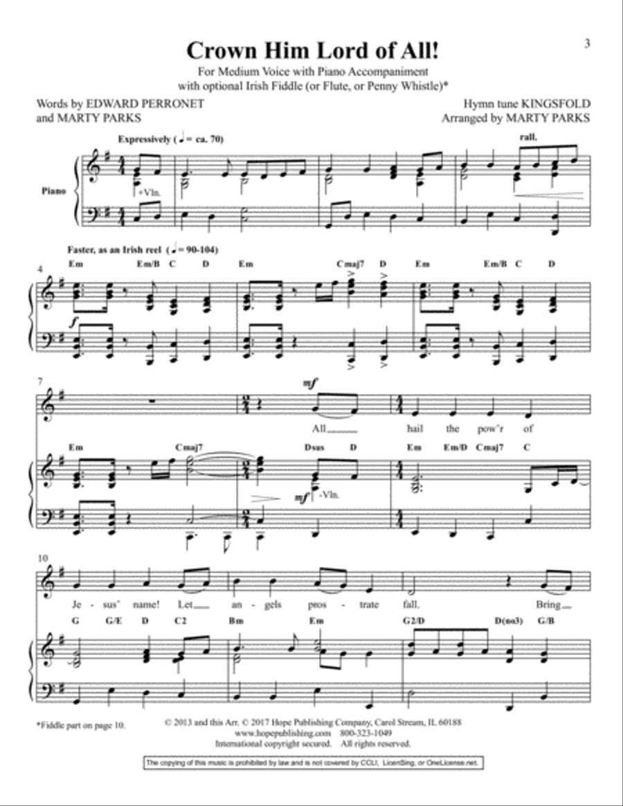 Crown Him Lord of All! Solo Choir scores gallery preview page 13