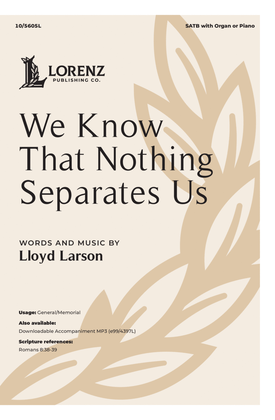 Book cover for We Know That Nothing Separates Us