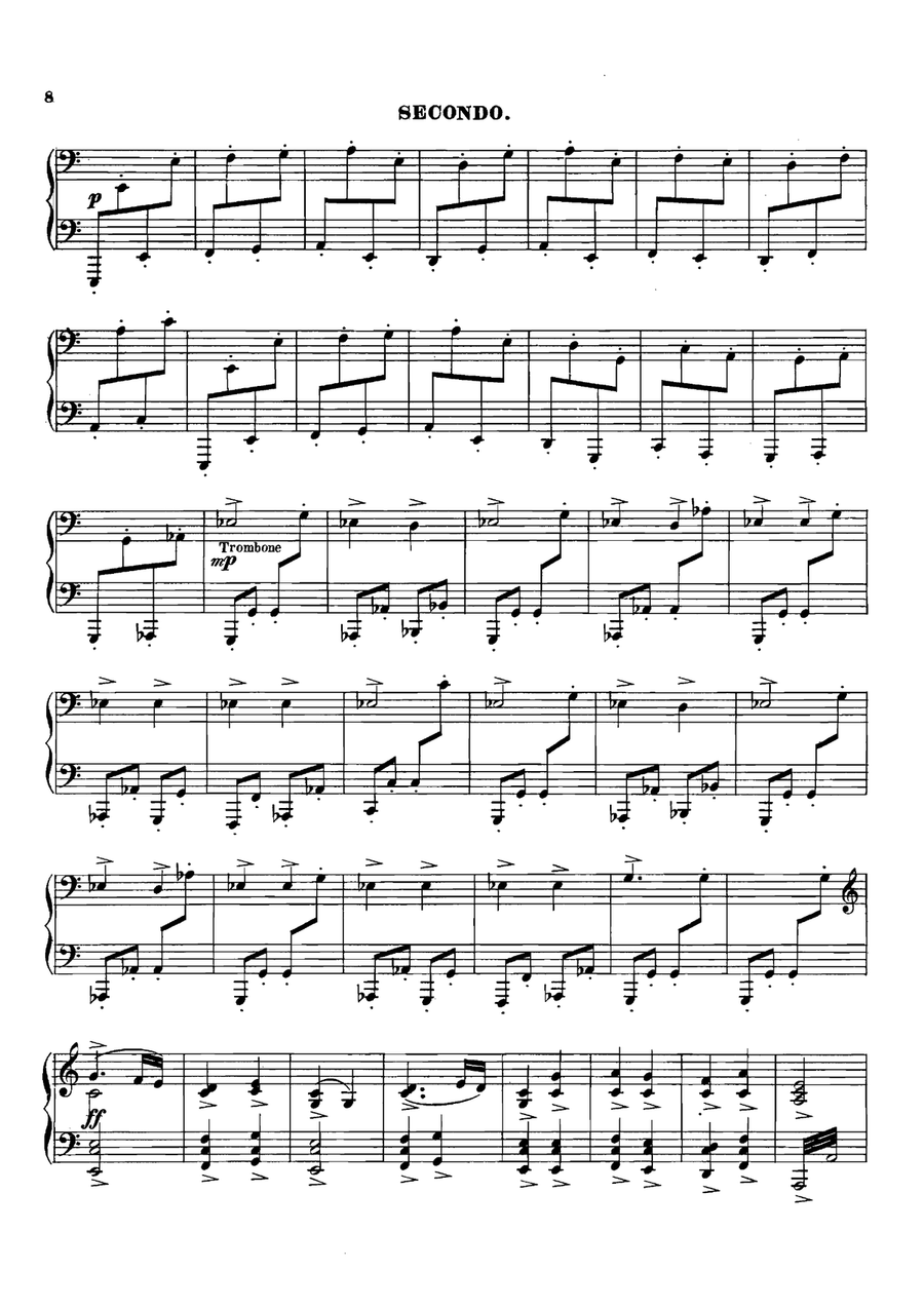Borodin In the Steppes of Central Asia, for piano duet(1 piano, 4 hands), PB831 1 Piano, 4-Hands scores gallery preview page 5