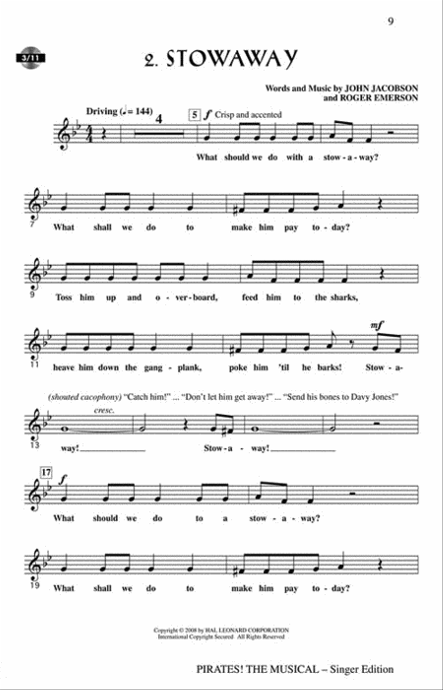 Pirates! The Musical Pirates! The Musical Choir scores gallery preview page 3
