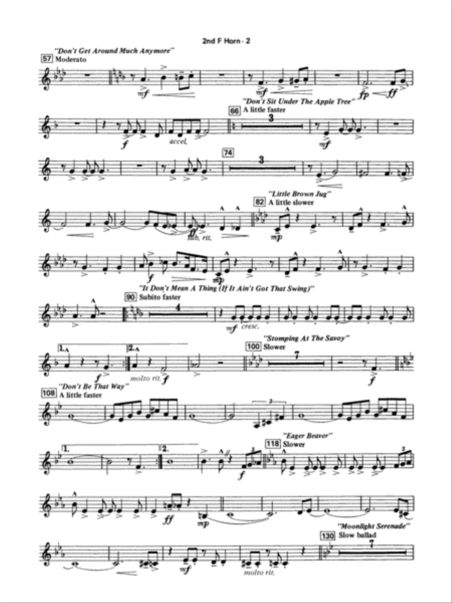 Big Band Spectacular: 2nd F Horn Concert Band scores gallery preview page 2