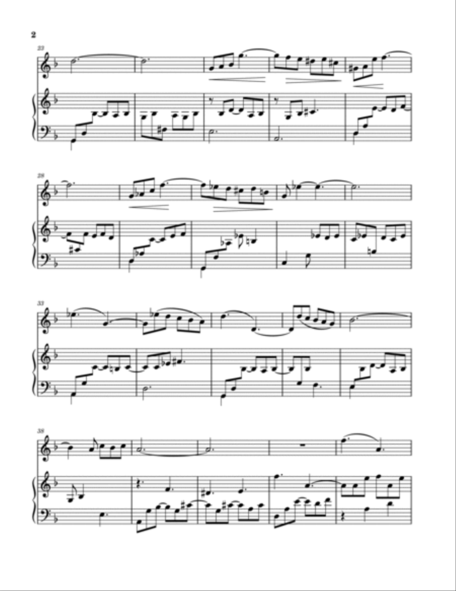 Blues in D for Clarinet & Piano Chamber Music scores gallery preview page 2