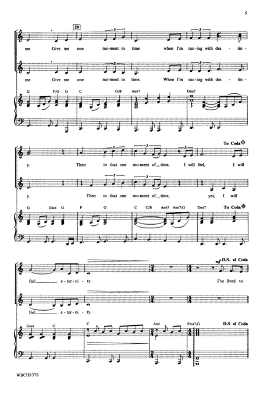 One Moment in Time One Moment in Time Choir scores gallery preview page 4