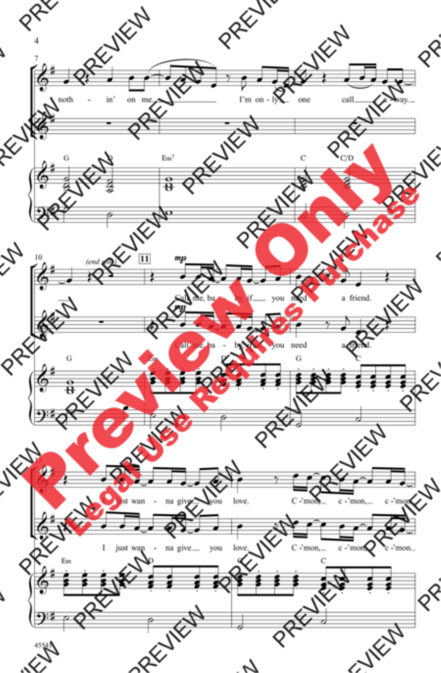 One Call Away Women's Choir scores gallery preview page 3