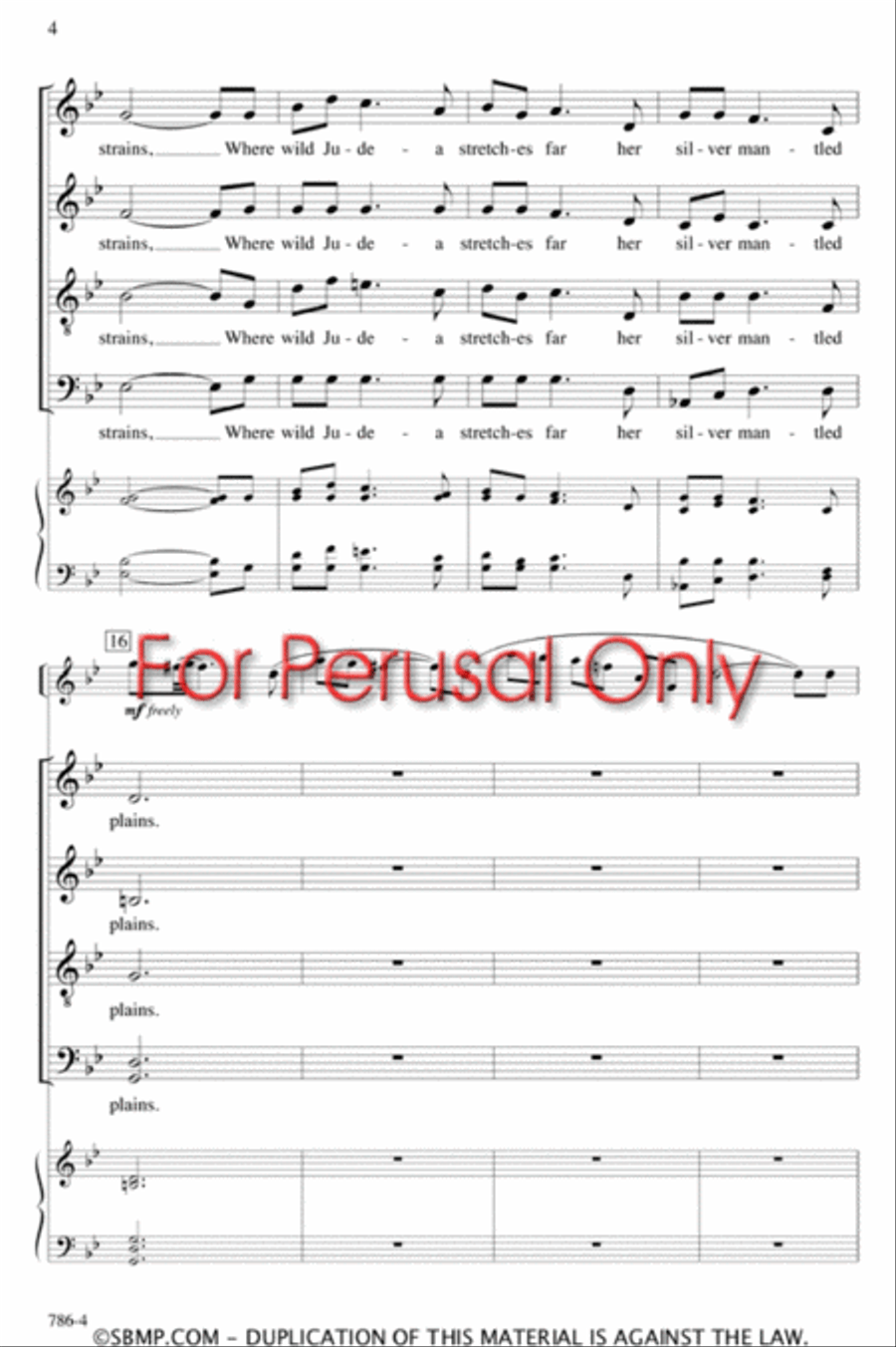 Calm on the Listening Ear of Night - SATB divisi Octavo Divisi scores gallery preview page 3