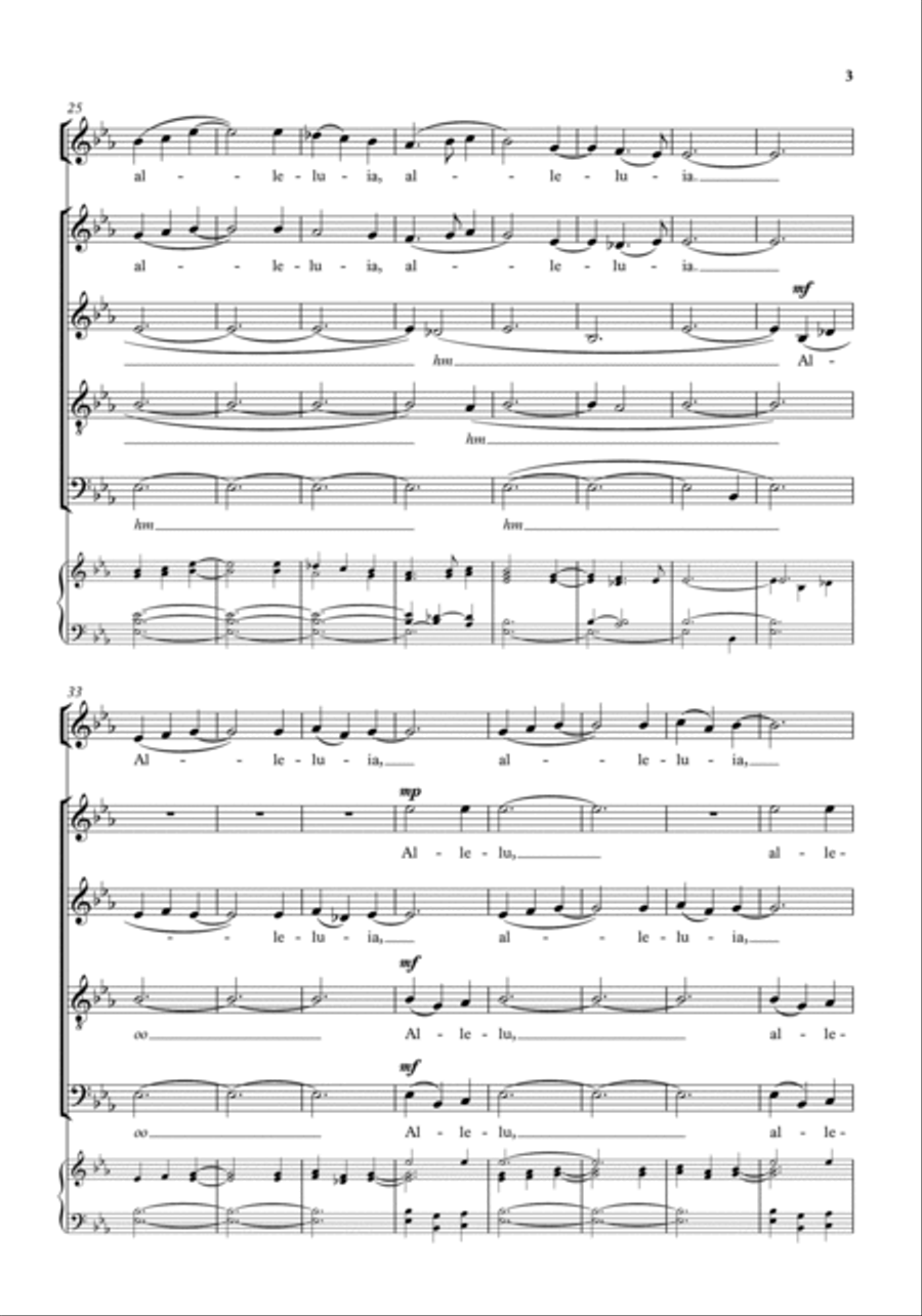 Amabile Alleluia SSATB scores gallery preview page 3