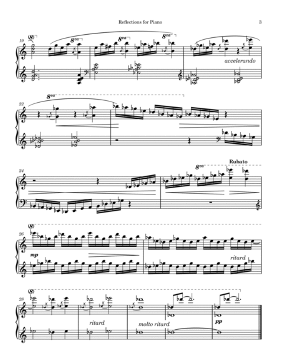 Reflections for Piano Piano Solo scores gallery preview page 3