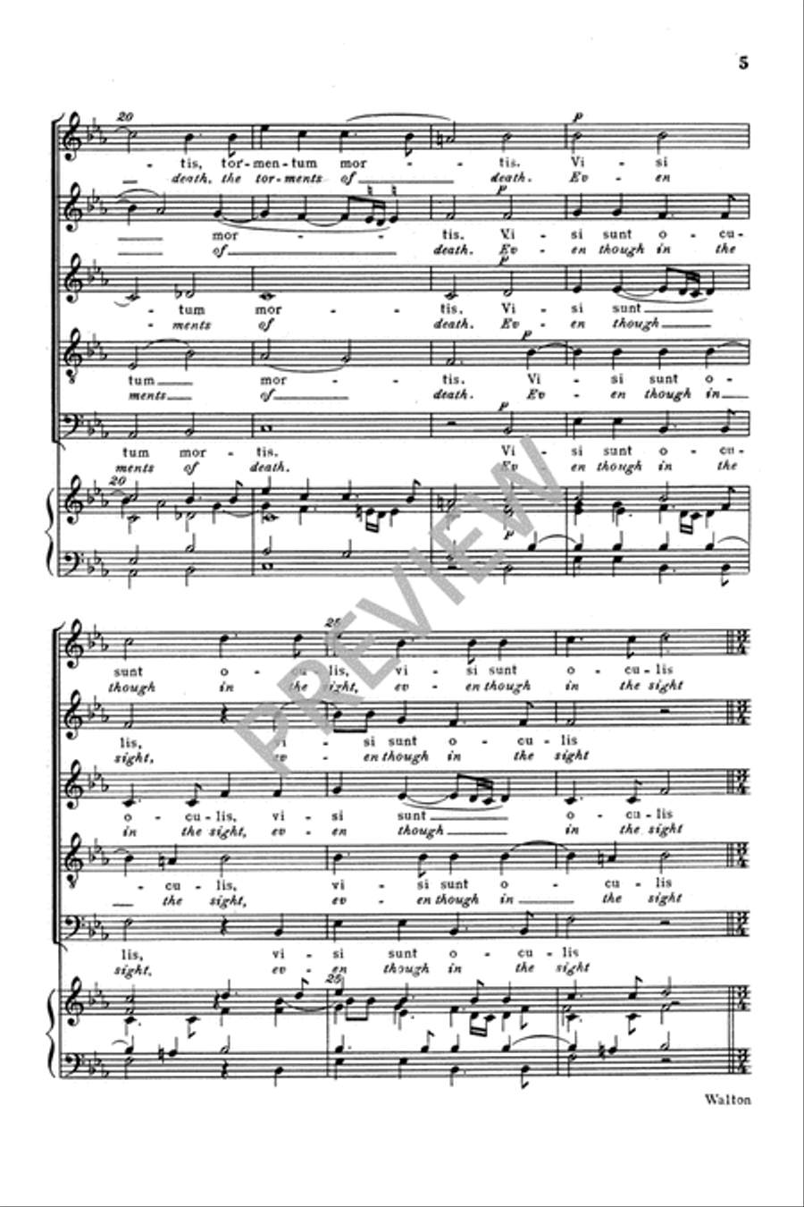 Justorum Animae (The Souls Of Righteous Men) SSATB scores gallery preview page 6