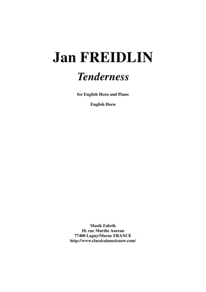 Jan Freidlin: Tenderness for english horn and piano