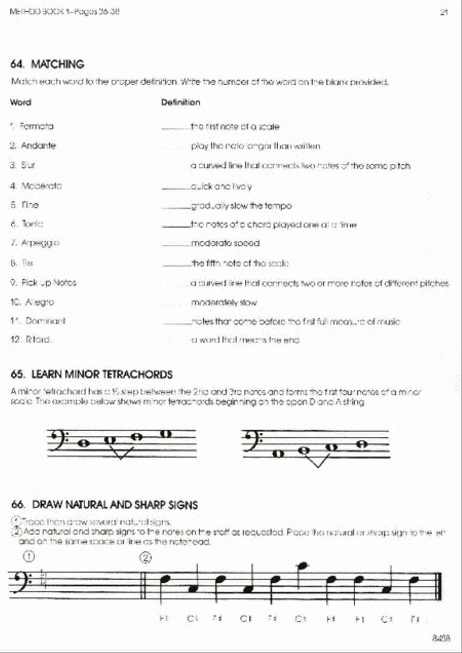 All For Strings Theory Workbook 1 - String Bass